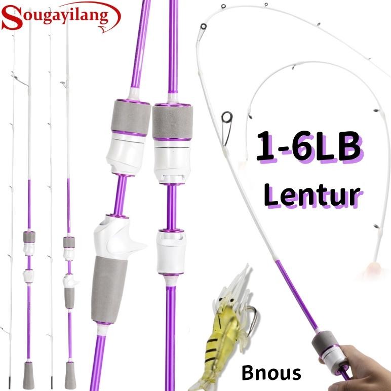 Sougayilang 1-6LB Joran Pancingan 180cm Lentur Carbon Soild UL Pancing