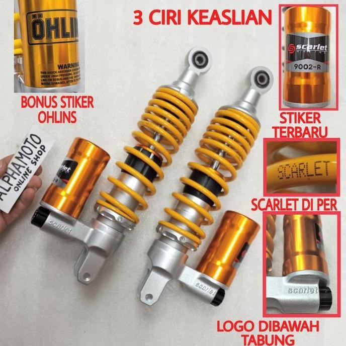 Shock scarlet aerox 155 tabung bawah klik