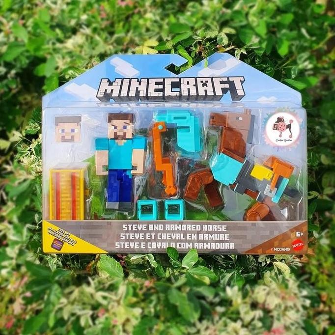 Minecraft Comic Maker 2pack Figures Steve and Armored Horse