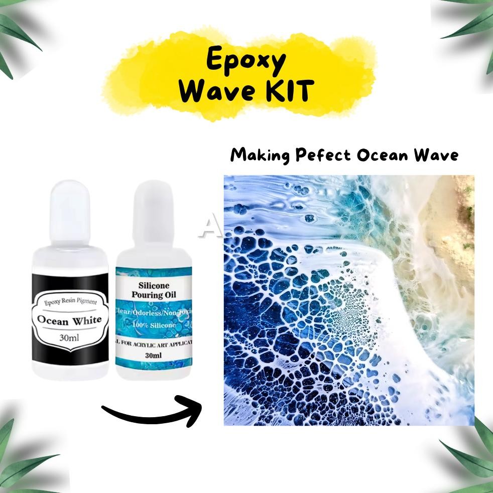 

Epoxy Waves Kit / Ombak Resin / Silicone Pouring Oil Kit With Pigment Paste Dramatic Cell Activator for Acrylic Paint Colorant for DIY Art Resin Crafts AST