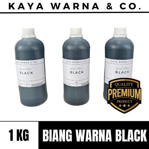 

Biang Warna BLACK Pigmen Tinta Sablon Waterbase Ink KAYA WARNA & CO. (1kg) AST