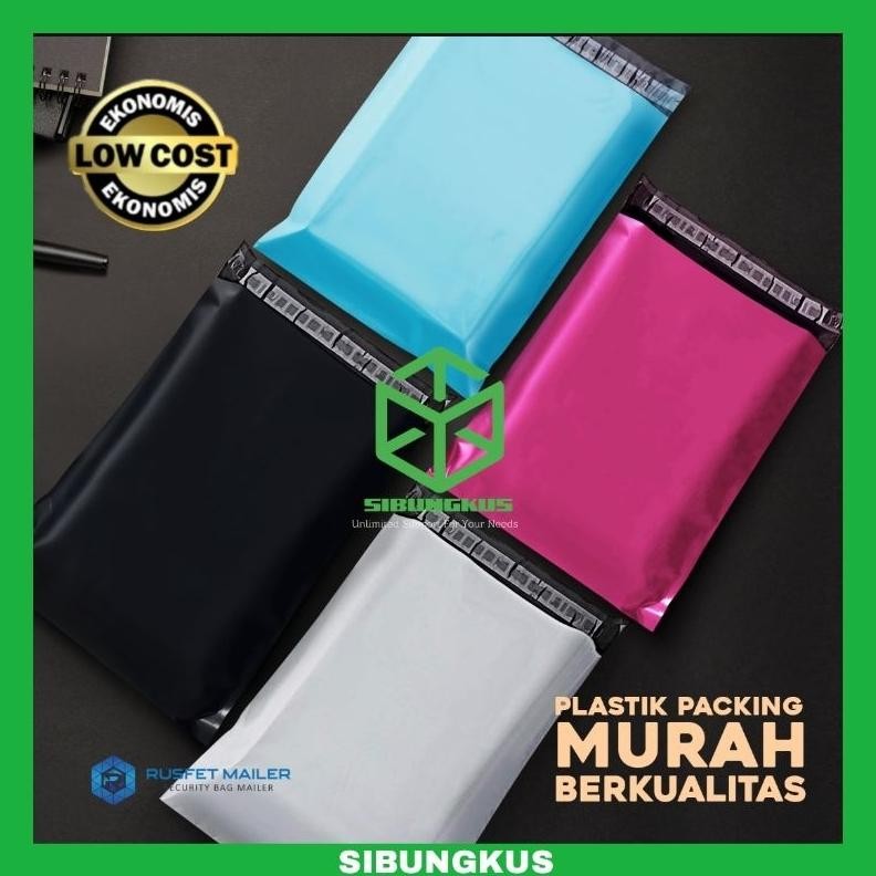

POLYMAILER 32X45 TERMURAH BERKUALITAS KANTONG EKONOMIS POLYMER RUSFET PACKING OLSHOP HITAM PUTIH PINK BIRU ISI 100 TERMURAH AMPLOP PLASTIK PACKAGING WARNA WARNI ANTI SOBEK GLOSY AST