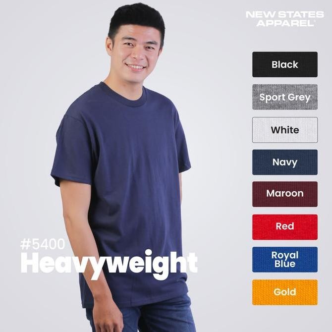 Kaos Polos New States Apparel 5400 Heavy Cotton T-shirt