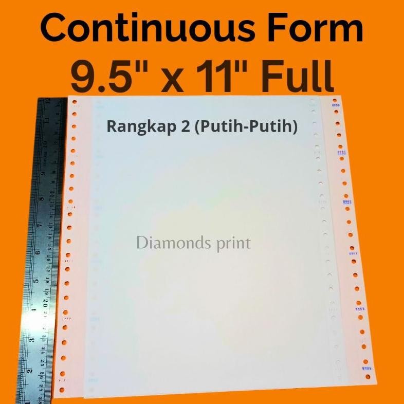 

Kertas Faktur 2ply 9.5X11 Full Rangkap 2 Putih / Continuous Form Paperpryns AST