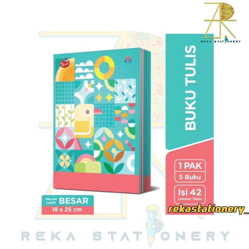

Buku Tulis Sidu Maxi 42 Lembar - 1 Pack Isi 5 Buku, Kualitas Terjamin AST