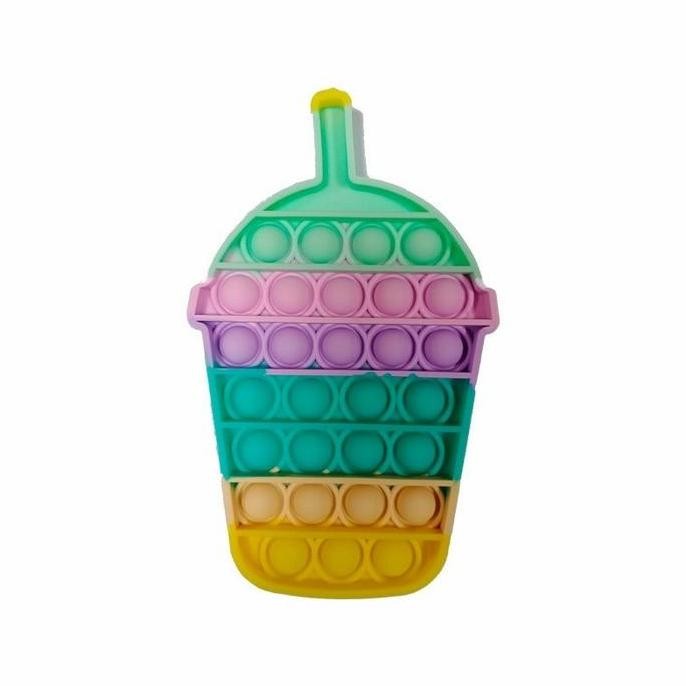 Murah Ready Pop It Fidget Toy Boba Bubble Tea Pop Its Mainan Anti Stres