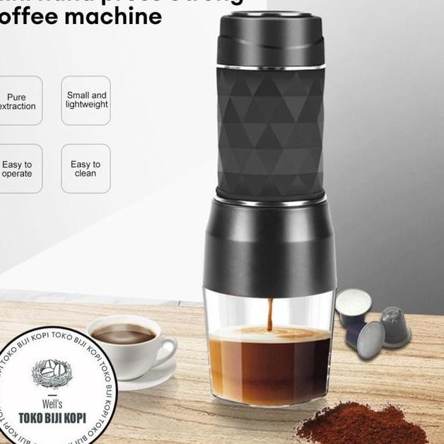 Hand Press Mini Espresso Coffee Maker 3 In 1 20 Bar 120Ml Hs8439