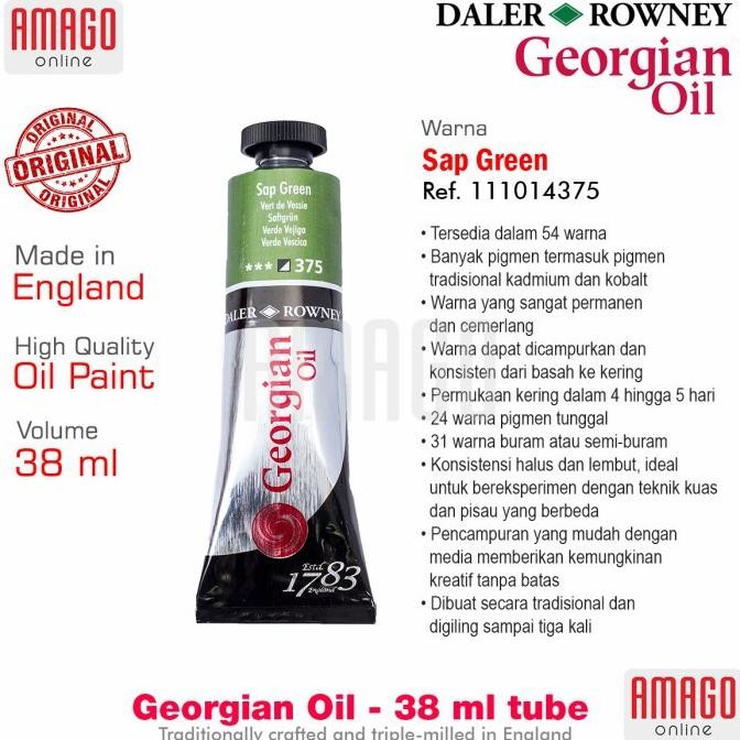 

DALER-ROWNEY Georgian Oil 38 ml - Cat Minyak Lukis - Sap Green - 111014375 AST