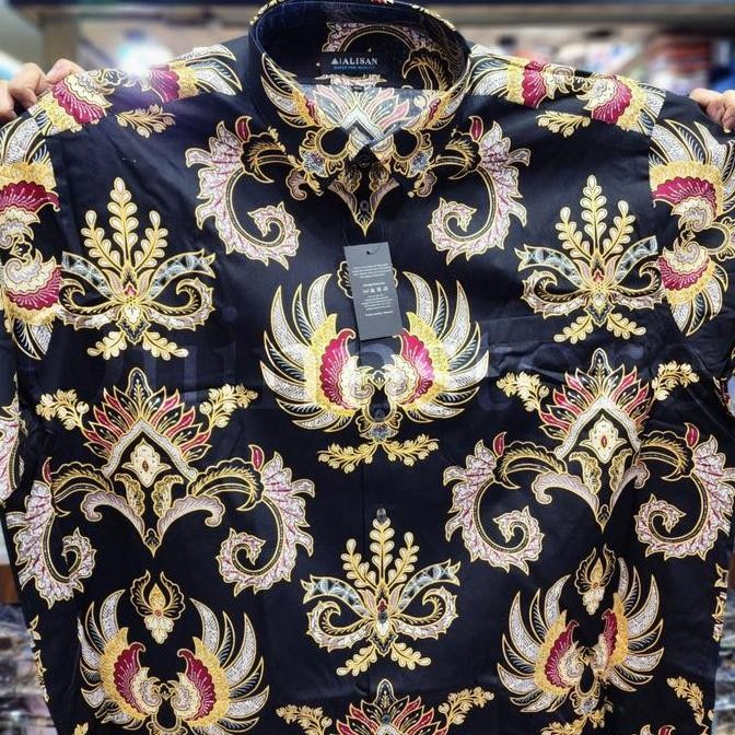 ALISAN Original Kemeja Batik Lengan Pendek - Jumbo Size - 18 - 19