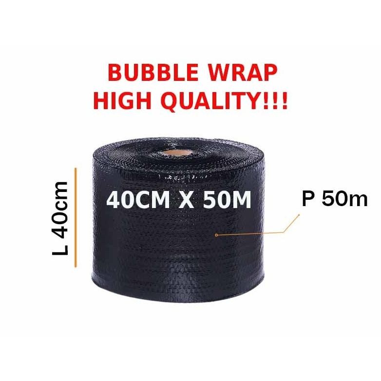 

BUBBLE WRAP / HITAM & BENING / PLASTIK BUBBLE WRAP 40CM X 50M / HIGH QUALITY AST