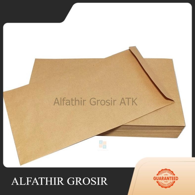 

Amplop Coklat Polos Folio / Amplop Coklat ISI 100 Lbr AST