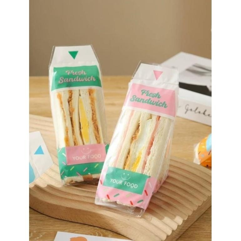 

Ready Plastik Sandwich Segitiga Kemasan Plastik Sandwich Plastik Roti Packaging Sandwich Triangle Sandwich Bags Plastik Roti Lapis [20Pcs]