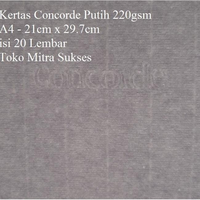 

Kertas Concorde 220gram A4 Putih isi 20 Lembar AST