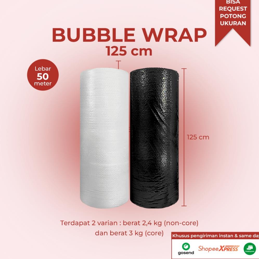 

Bubble Wrap 125cm x 50m 3kg 2,4Kg / Plastik Packing Bubblewrap Online Shop Termurah AST