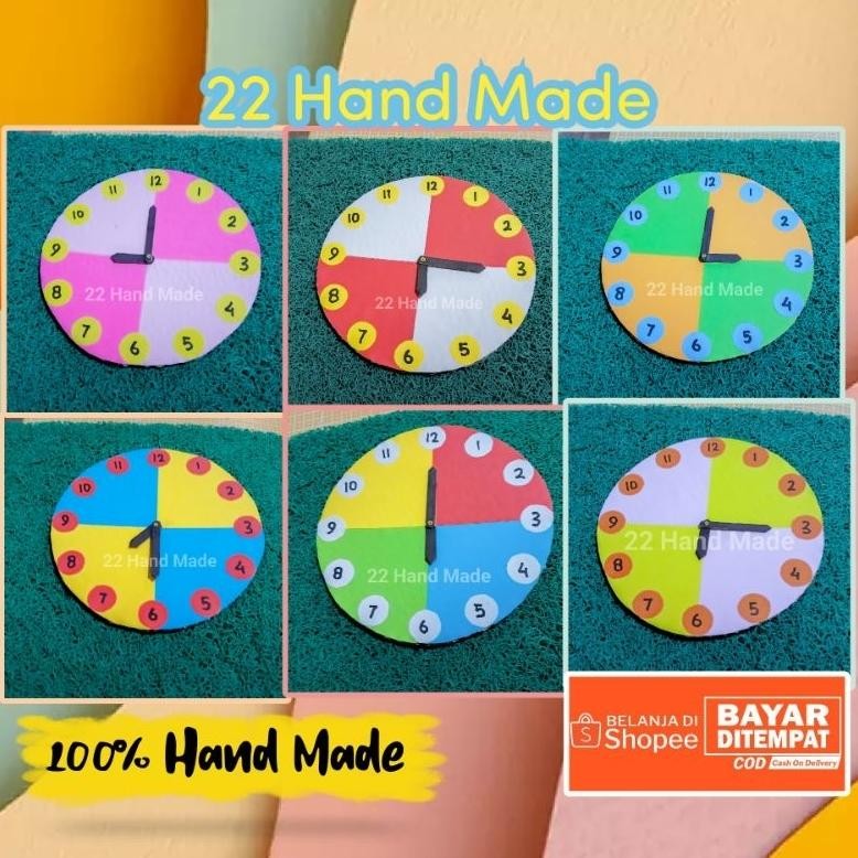 Termurah Prakarya Jam dinding mainan dari kardus/Kerajinan jam dinding
