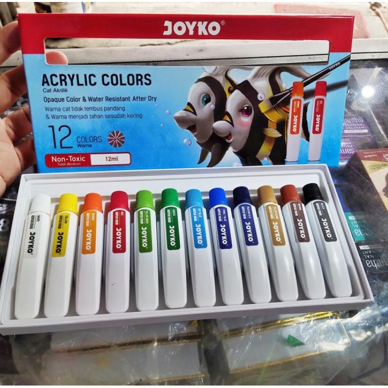

Cat acrylic Joyko 12 colors tube (12ml) AST