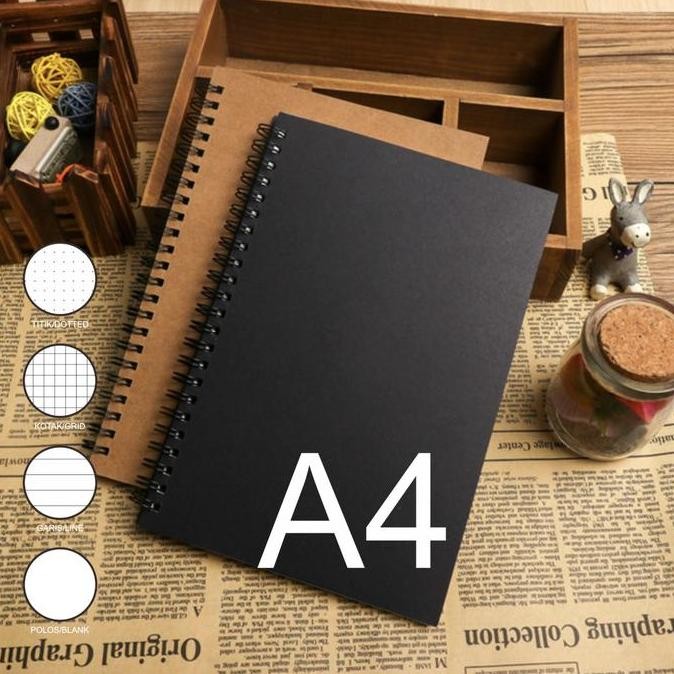 

Note Book A4 Buku Catatan Notebook Journal Book Blank Grid Line Dotted Co