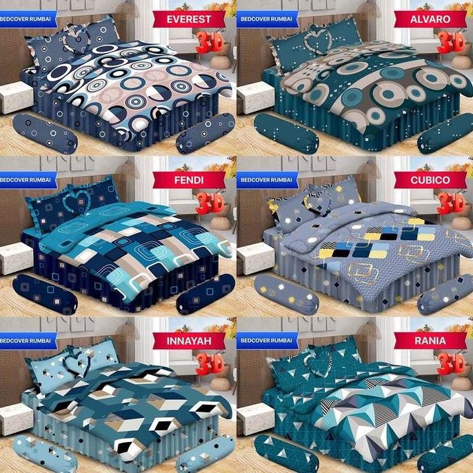 Bed Cover Rumbai Bonita 3D Ukuran King 180x200