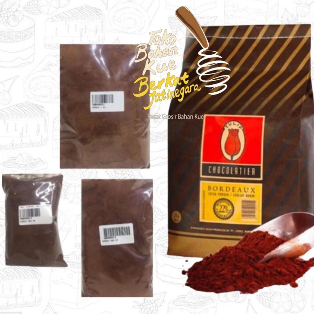 

COKLAT BUBUK TULIP BORDEAUX 250 Gr / PURE COCOA POWDER