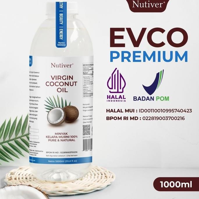 

Nutiver Extra Virgin Coconut Oil / Premium Vco 1000Ml - Minyak Kelapa