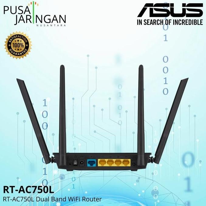 Asus Rt-Ac750L Dual Band Ac750 Wireless Router Ac 750 New Stok