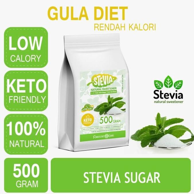 

Stevia Sugar Powder, Bubuk Halus Gula Stevia, Kemasan 500 Gram