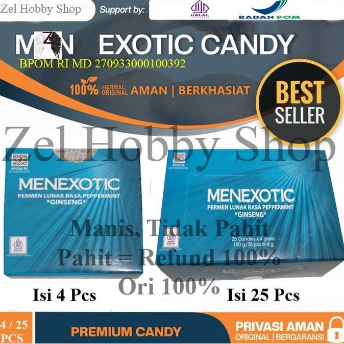 

Menexotic Candy Isi 4 Pcs / 25 Pcs / 80 Pcs