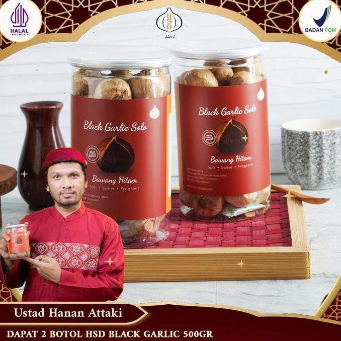 

2 Botol Hsd Black Garlic 500 Gr / Bottle, Bawang Hitam V2 Spices Toples