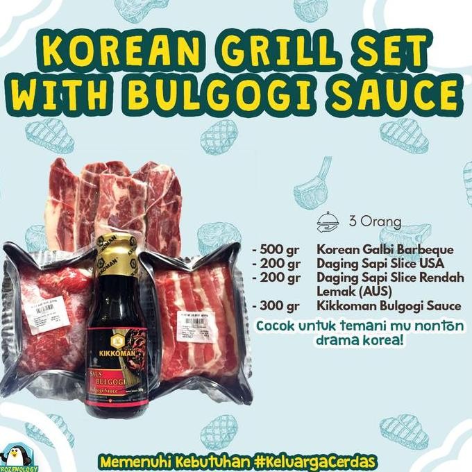 

Korean Grill Set With Bulgogi Sauce Package Promo Paket Puas Bertiga !