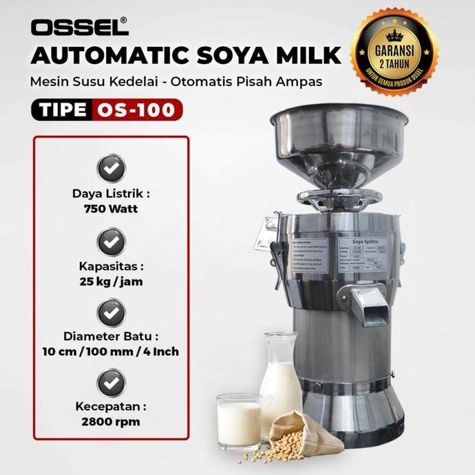 Mesin Susu Kedelai GK 750 OSSEL Pisah Ampas Mesin Susu Kedelai Otomati