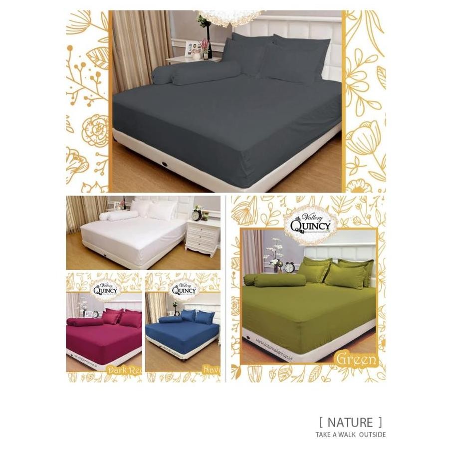 Sprei polos 180x200 tinggi 30 valery quincy cocok buat hotel / wisma