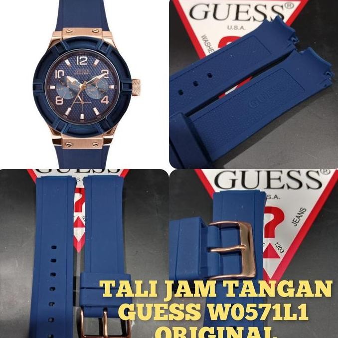Tersedia Tali jam tangan Karet Guess W0571L1 Original