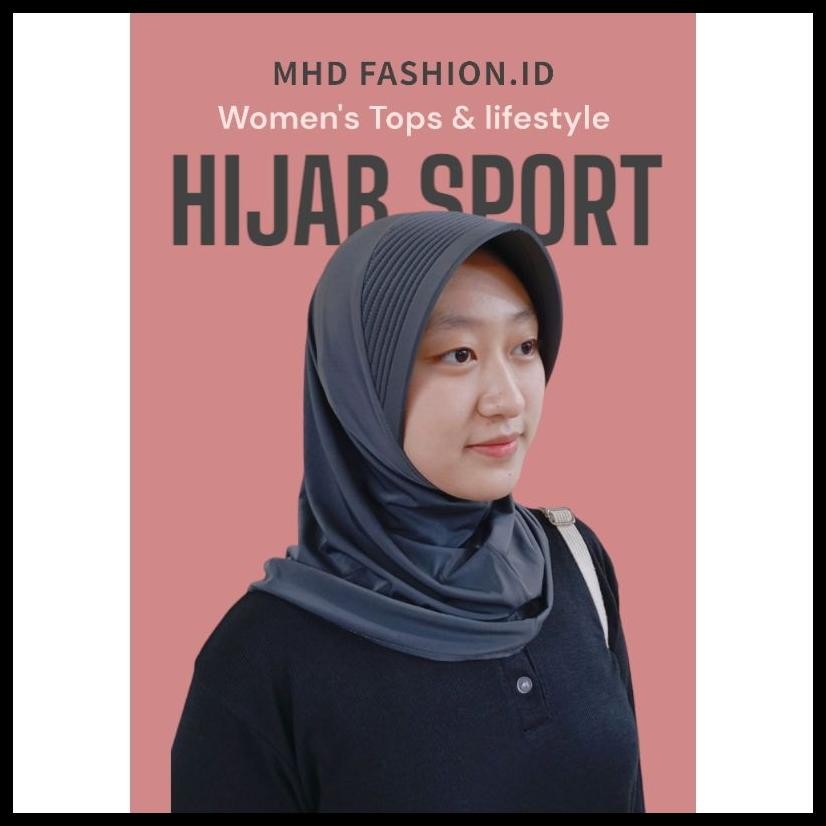 HIJAB SPORT ORIGINAL SNADA/KERUDUNG INSTAN PET