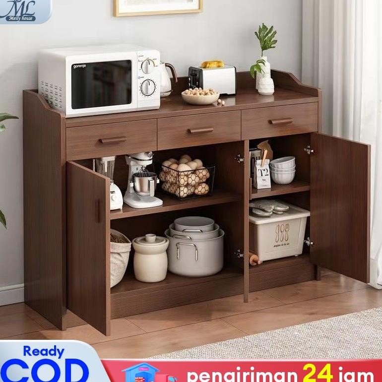 Rak Piring Tertutup / Lemari Dapur / Rak Dapur / Rak Susun Serbaguna / Lemari Piring / Rak Bufet