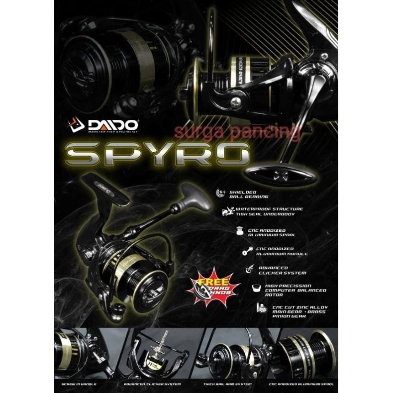 Reel DAIDO BATTLE PRIX COMBAT POLLUX grey hound talisman SILVERTIPH SPYRO vulcane power handle 1000,