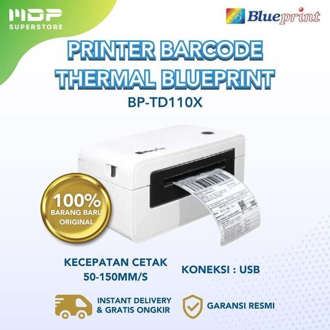 Printer Bar Thermal Blueprint Bp-Td110X New Stok