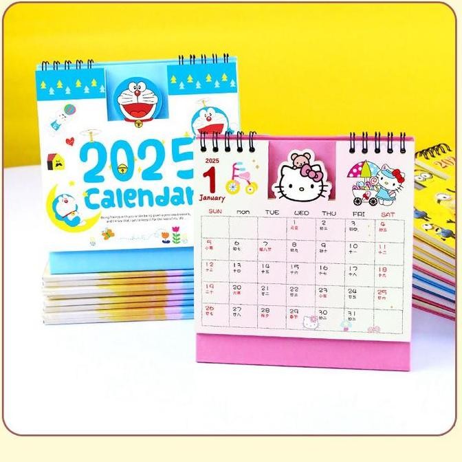 

Calendar Kalender 2025 Snoopy Kuromi Little Twin Star Cinamoroll Hello Kitty Pompompurin My Melody Stitch Pochacco Doraemon Pink Co
