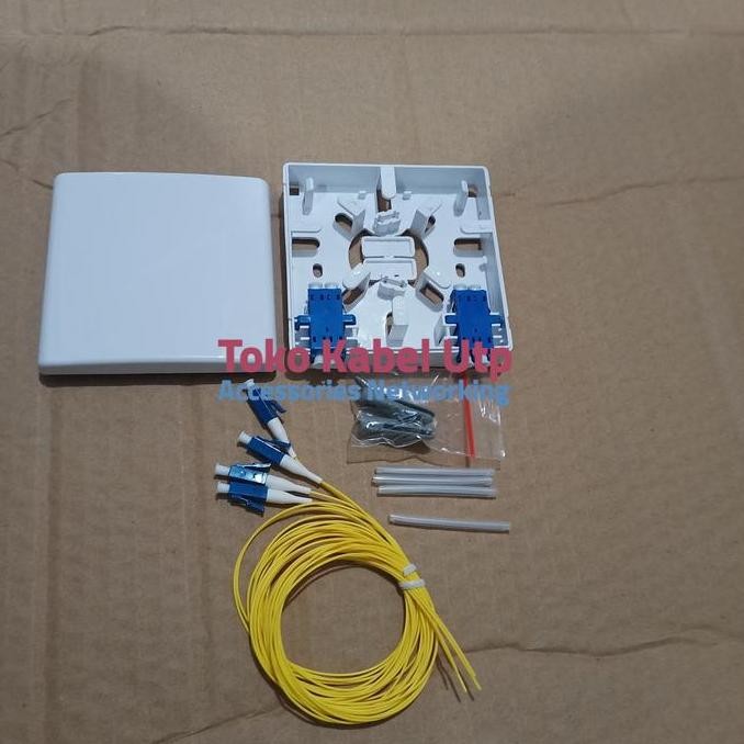 Roset Fo 4Core Lc-Lc Duplex Singlemode Komplit Adapter+Pigtail New Stok