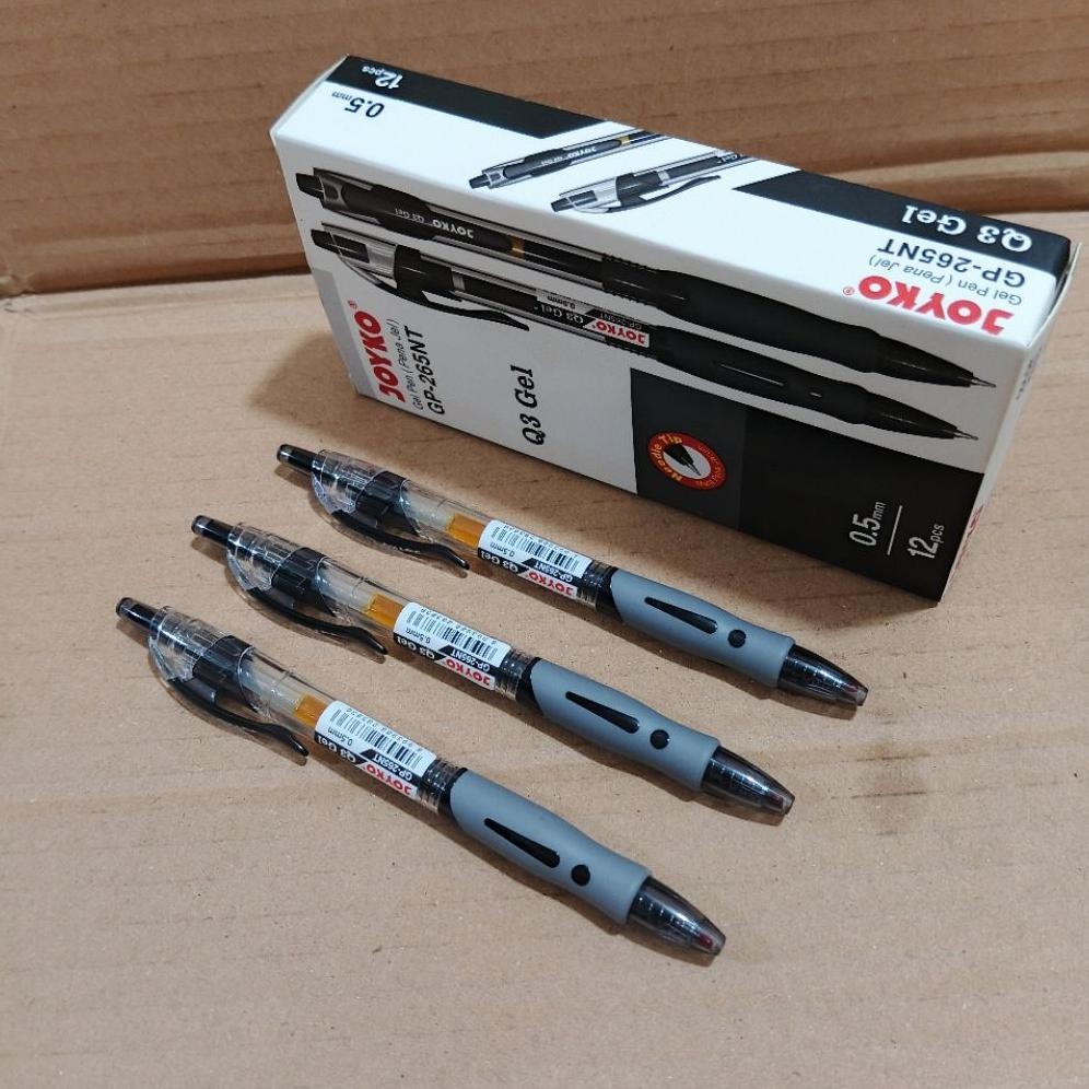 

1 Pak Pulpen Joyko Gel Q3 Hitam Isi 12 Pcs