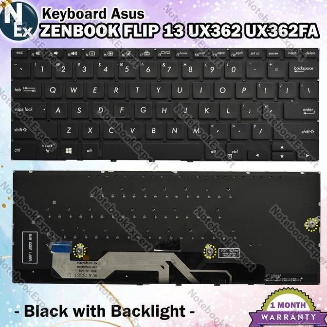 Keyboard Asus Zenbook Flip 13 Ux362 Ux362Fa Backlight New Stok