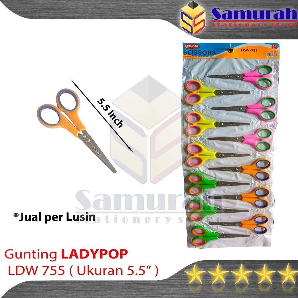 

Gunting Renceng LadyPop LDW 755 - 5.5 inch Tanggung - 12 pcs / Scissors Stainless Steel 5,5 in Per Lusin