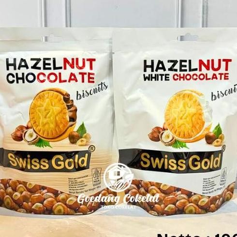 

Swiss Gold Hazelnut Biscuit Biskuit Hazelnut Milk White Chocolate 100G