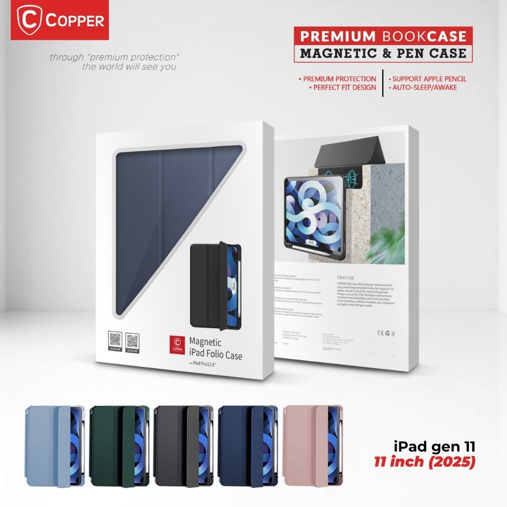 COPPER iPad Gen 11 / 11" (2025) - Magnetic Case | Magnetic Slim Casing