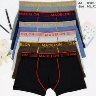 Terbaru 1 Box Isi 3 | Celana Dalam Boxer Pria Mdelon 8880 / Dalaman Sempak Laki Laki Kualitas Premiu