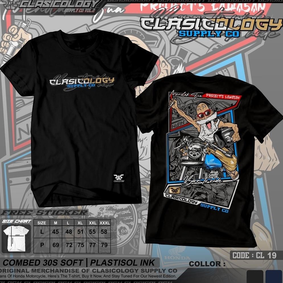 Promo Kaos Baju Classicology  Kaos Motor Cb Classic  Kaos Racing   Free Stiker