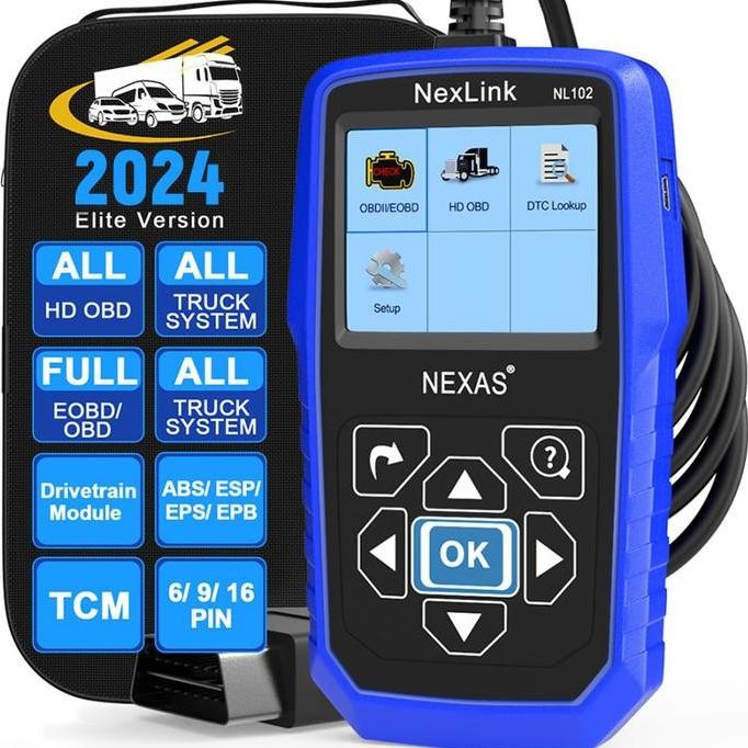 Nexas Nl102 Obd2 Scanner Diesel 24V Heavy Duty Truckscan Tool New Stok