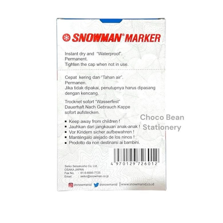 

[ 1 Pack ] Spidol Permanent Snowman G-12 / Spidol Permanen Snowman G12