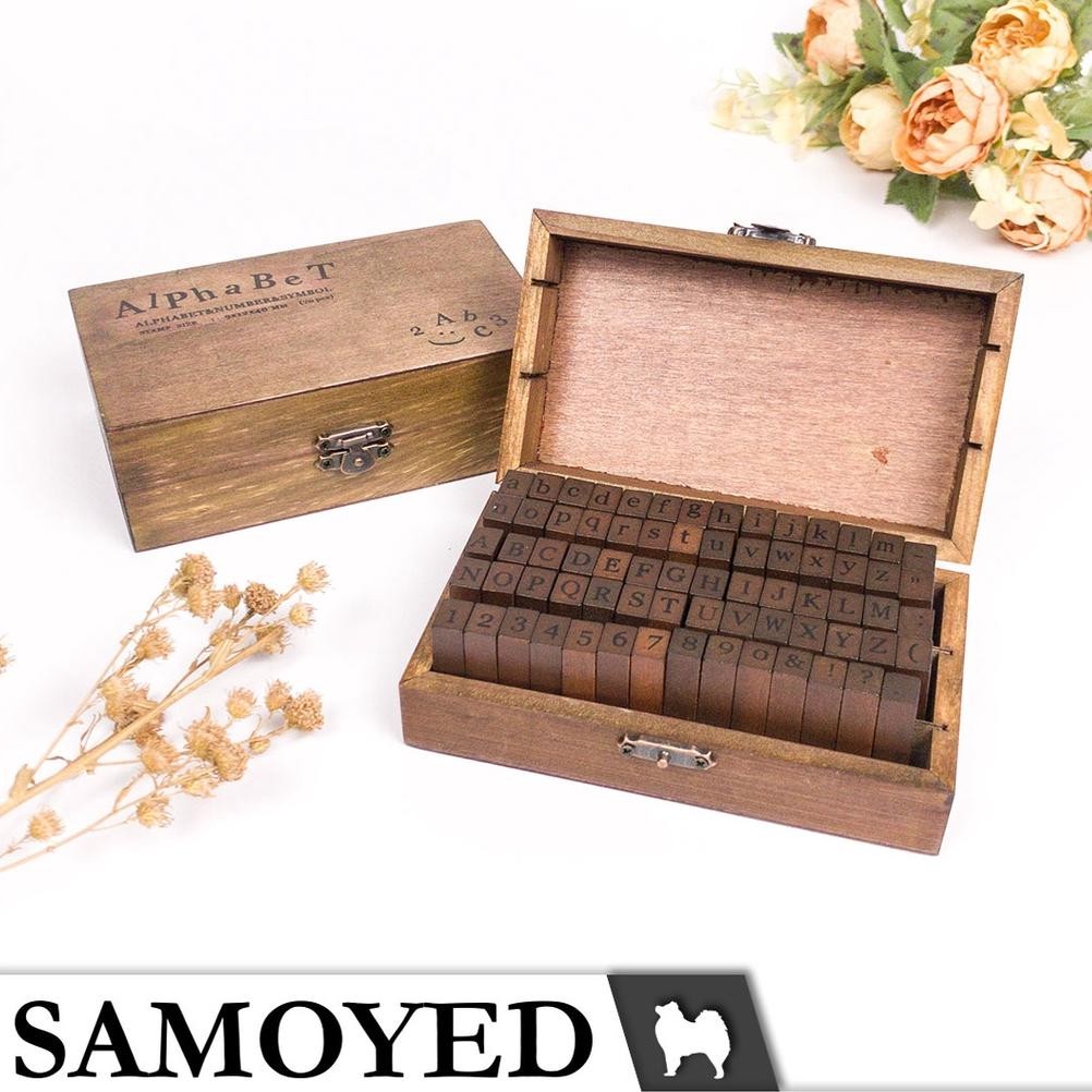 

Stempel / Cap Huruf / Alfabet / Angka / Nomor / Simbol / Vintage Letter / Alphabet / Number / Symbol Stamp Set Samoyed STM-AN70