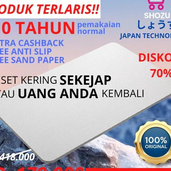 Keset Kamar Mandi Diatomite Keset Serap Anti Air Batu