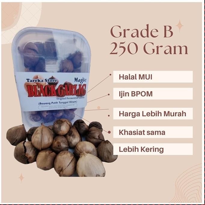

Black Garlic Tunggal Grade B 250 Gram | Khasiat Sama Persis